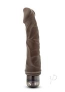 Dr. Skin Silver Collection Cock Vibe 6 Vibrating Dildo 8.75in - Chocolate