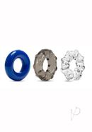 Stay Hard Triple Stretch Cock Rings (3 Pack) - Multiple Colors
