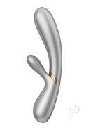 Satisfyer Hot Lover Rechargeable Silicone Warming Dual-stim Vibrator - Silver